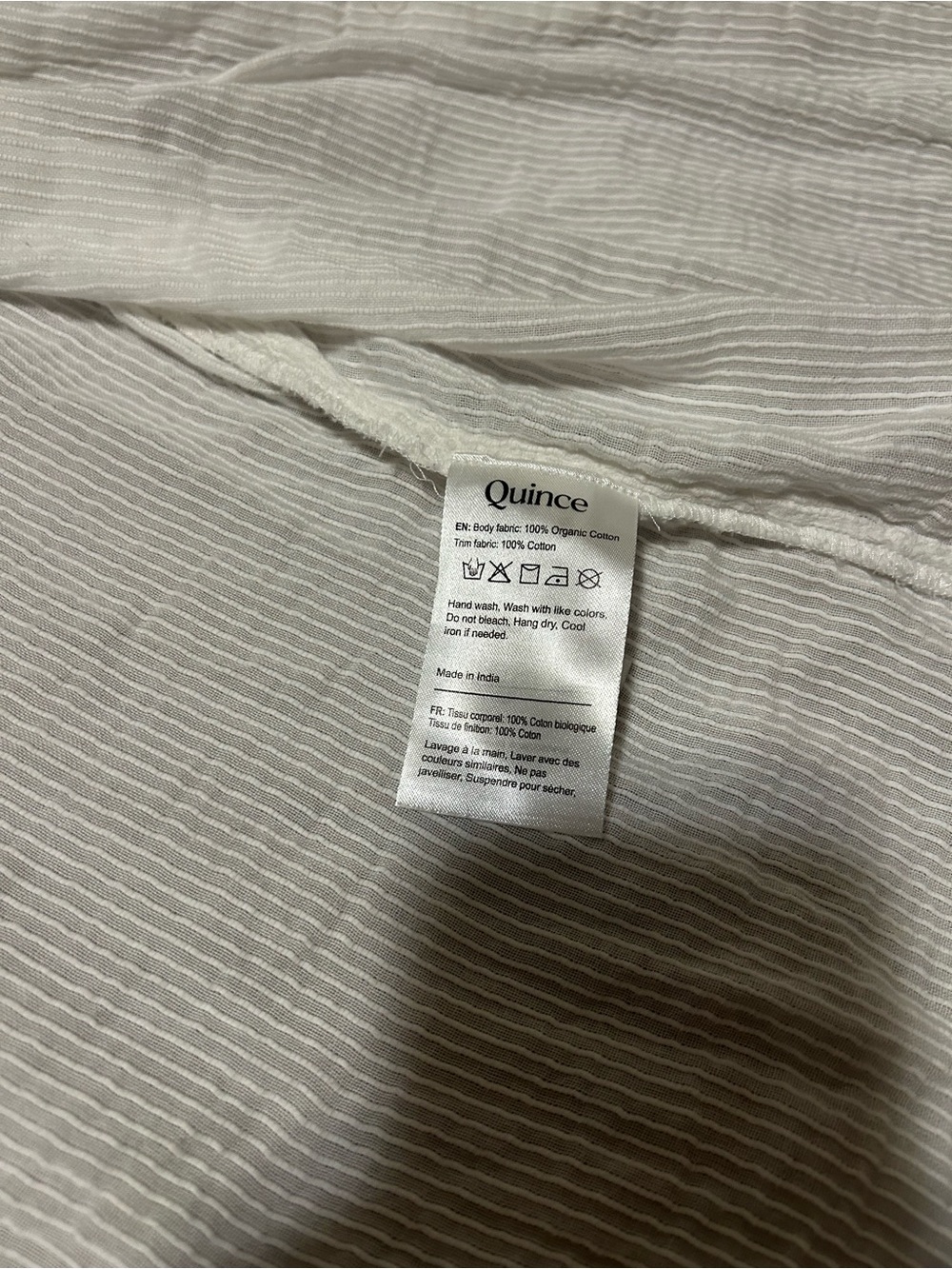 Quince White Ruffle-Neck Button Front Blouse - Picture 8 of 9